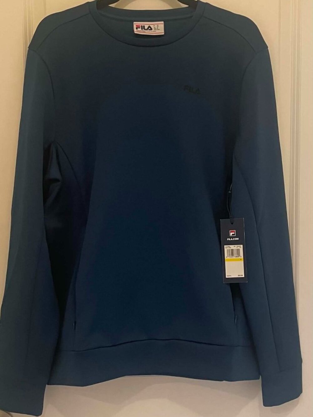 FILA NWT Men’s Long Sleeve Sweater Blue Top, Size M ($55 MRSP)